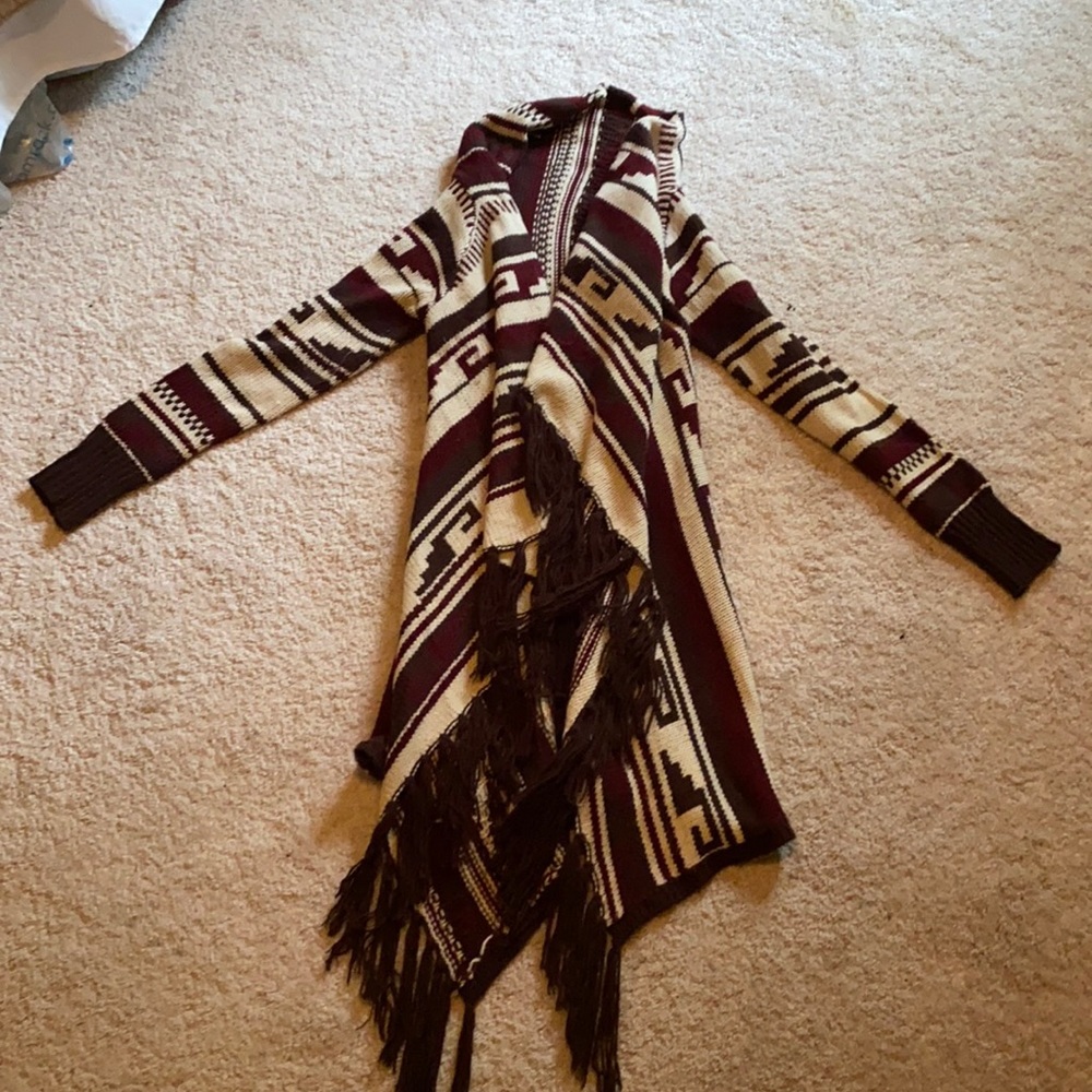 Aztec Poncho Sweater